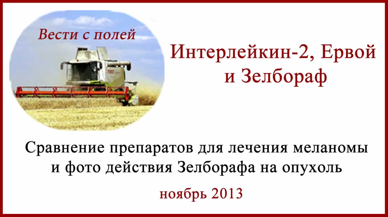Сравнение интерлейкин-2 (Пролейкин), Ервой (ипилимумаб) и Зелбораф (вемурафениб) Интерлейкин, Ервой, Зелбораф