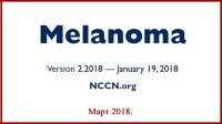 Лечение меланомы. Рекомендации NCCN январь 2018