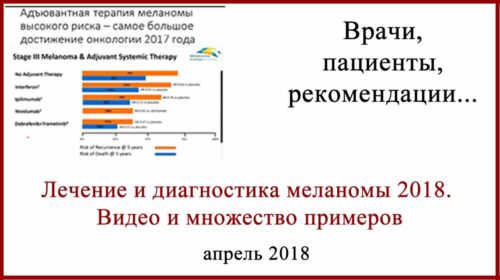 КР по лечению меланомы 2018, биопсия сторожевых лимфоузлов и т.д.