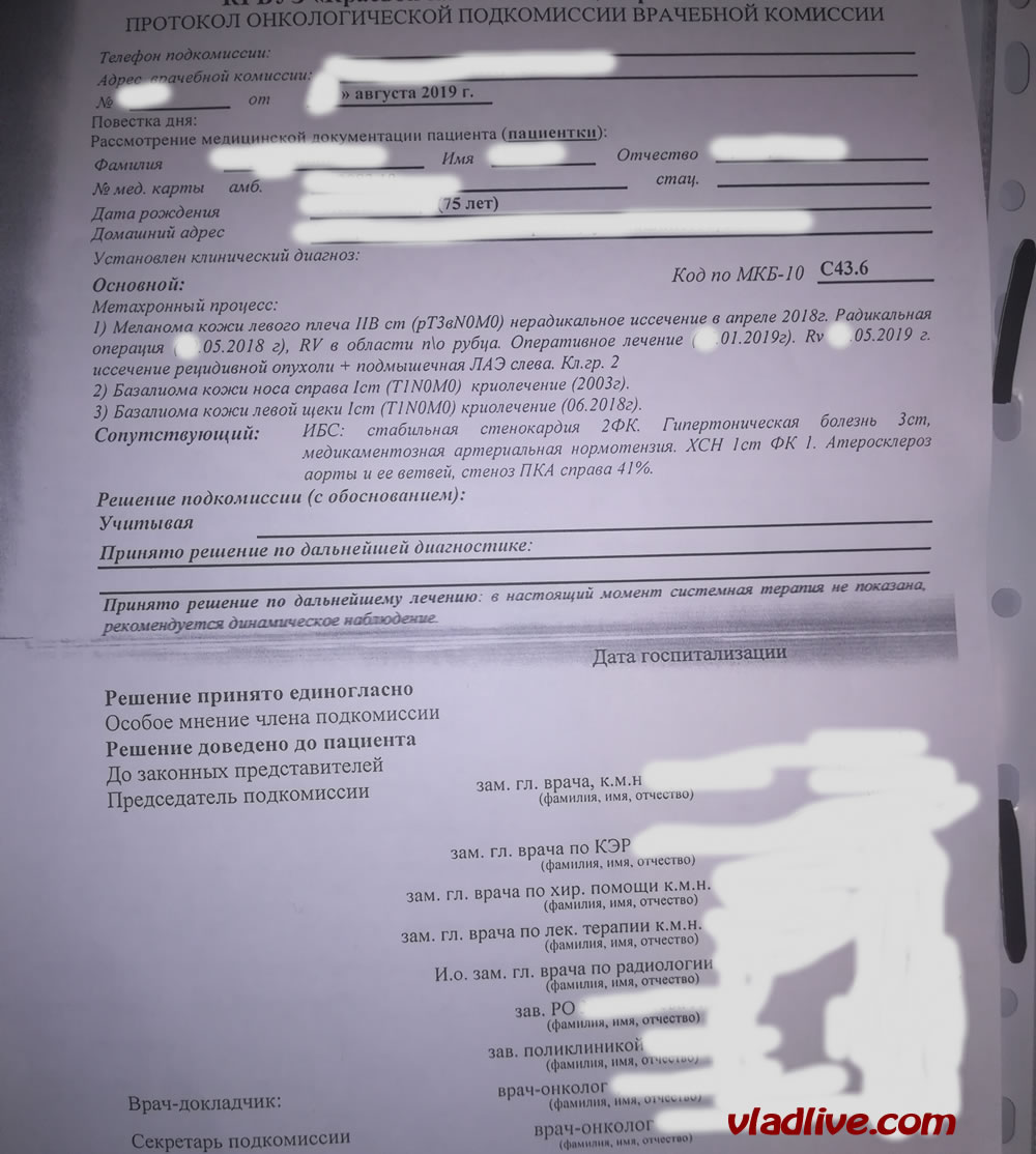 Консилиум. Меланома