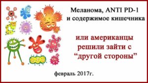 ANTI PD-1 и содержимое кишечника