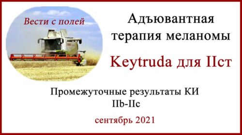 Адъювантная терапия пембролизумабом. Меланома IIB-IIC стадии