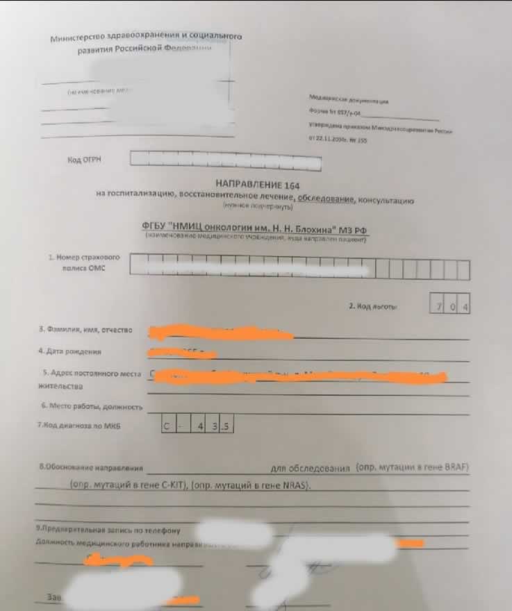 Направление на BRAF/C-KIT
