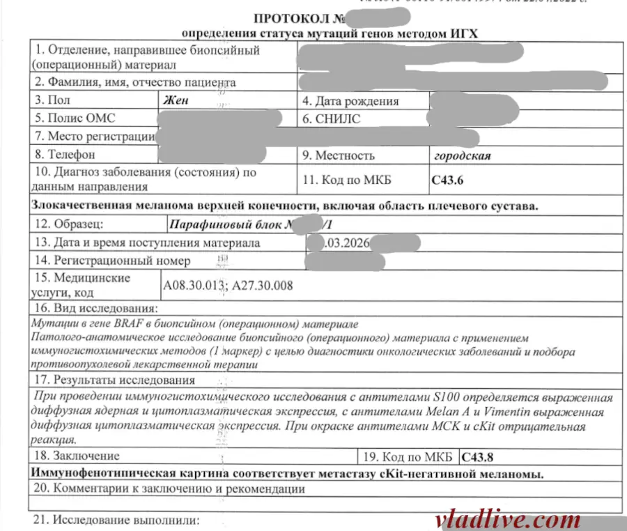 ИГХ метастаза меланомы