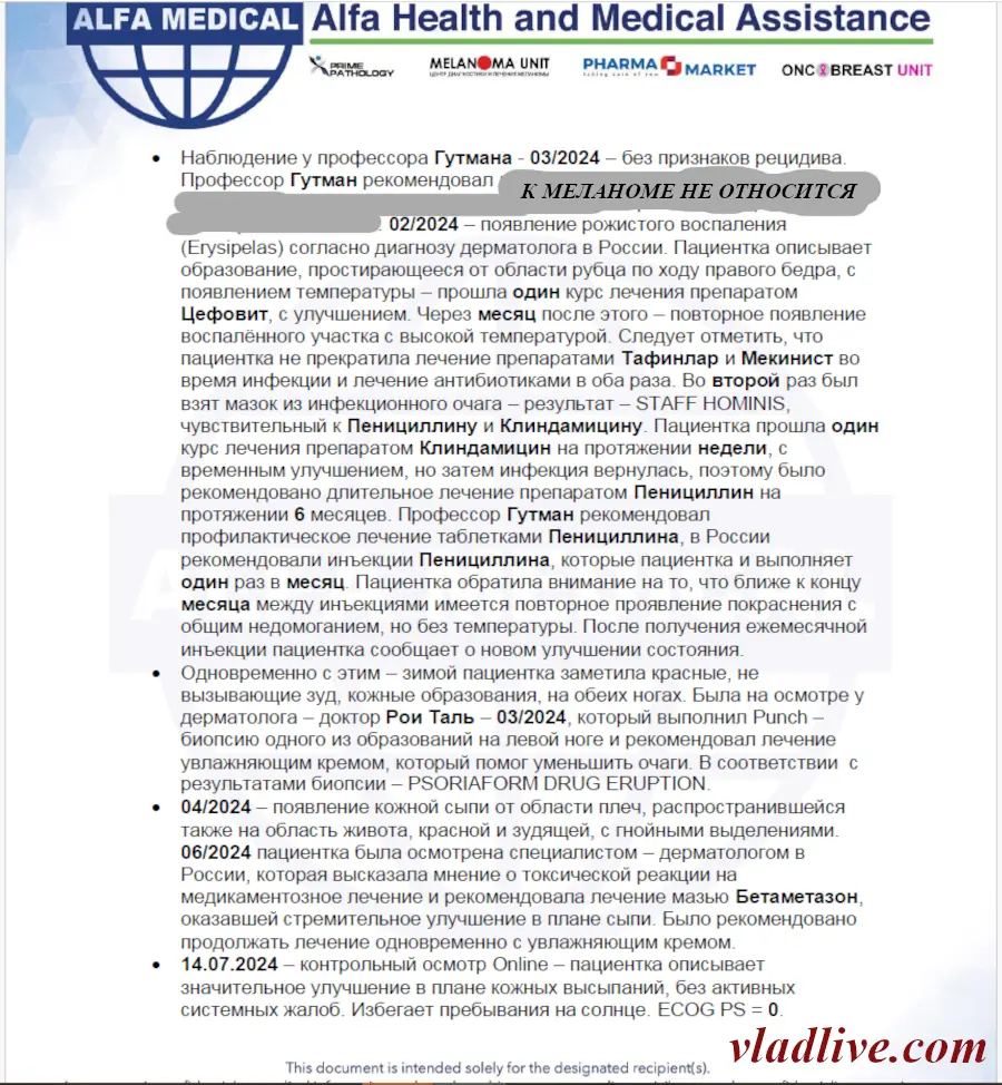 Лечение рожистого воспаления после лимфодиссекции